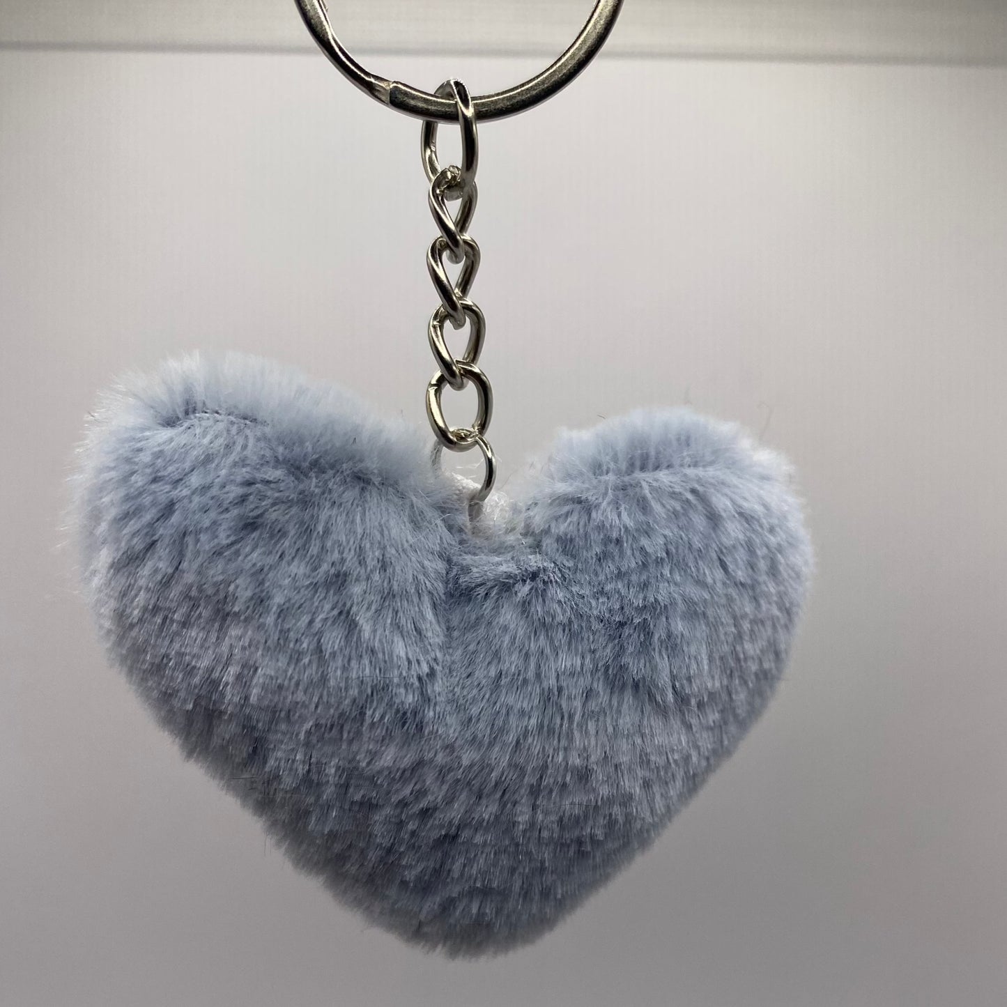 Fuzzy Heart Keychain